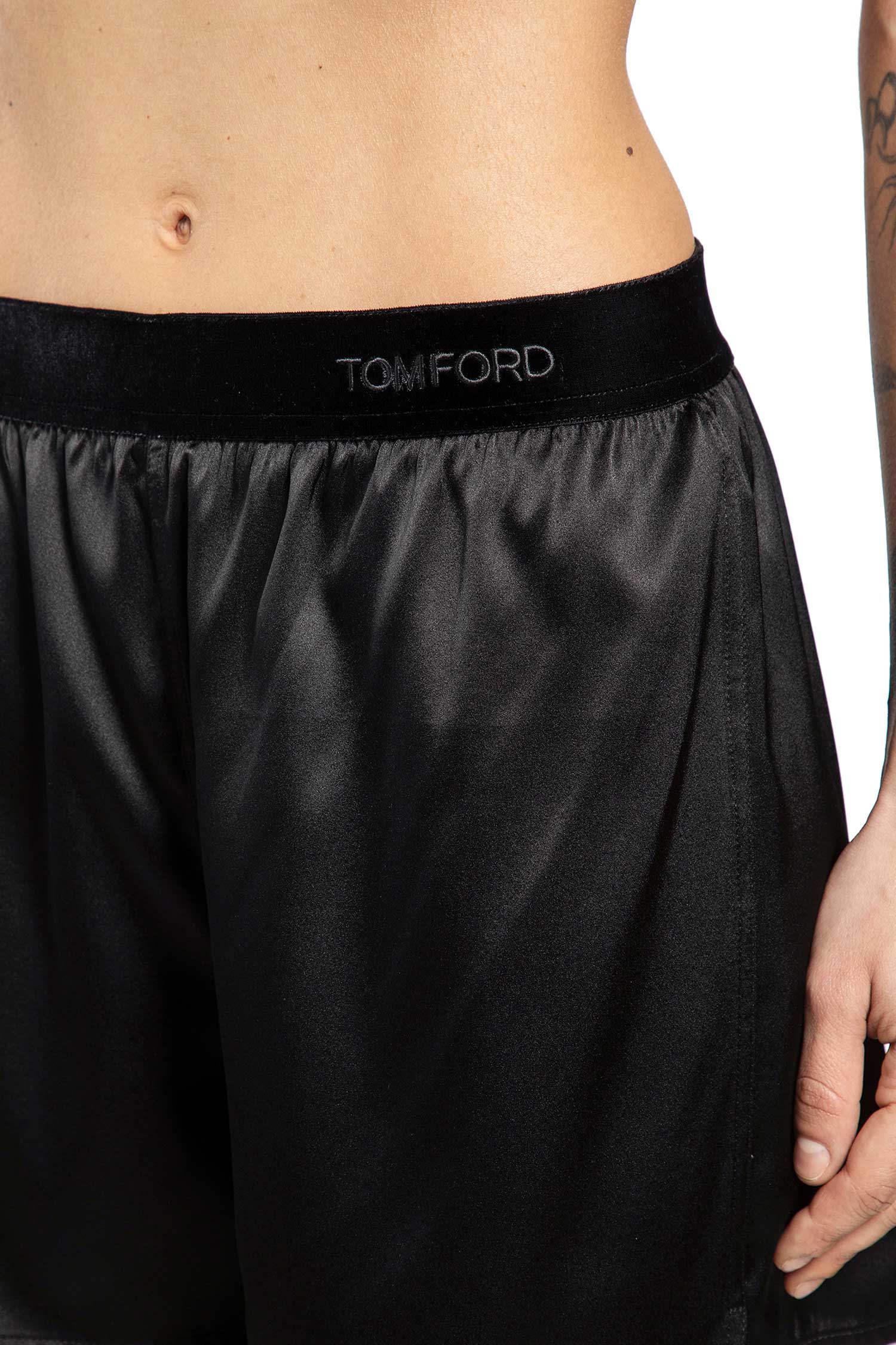 Stretch Silk Satin PJ Shorts