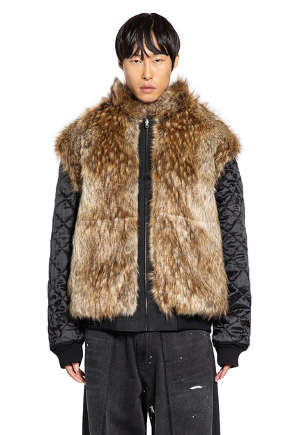 Cotton Bomber With Faux Fur Collar