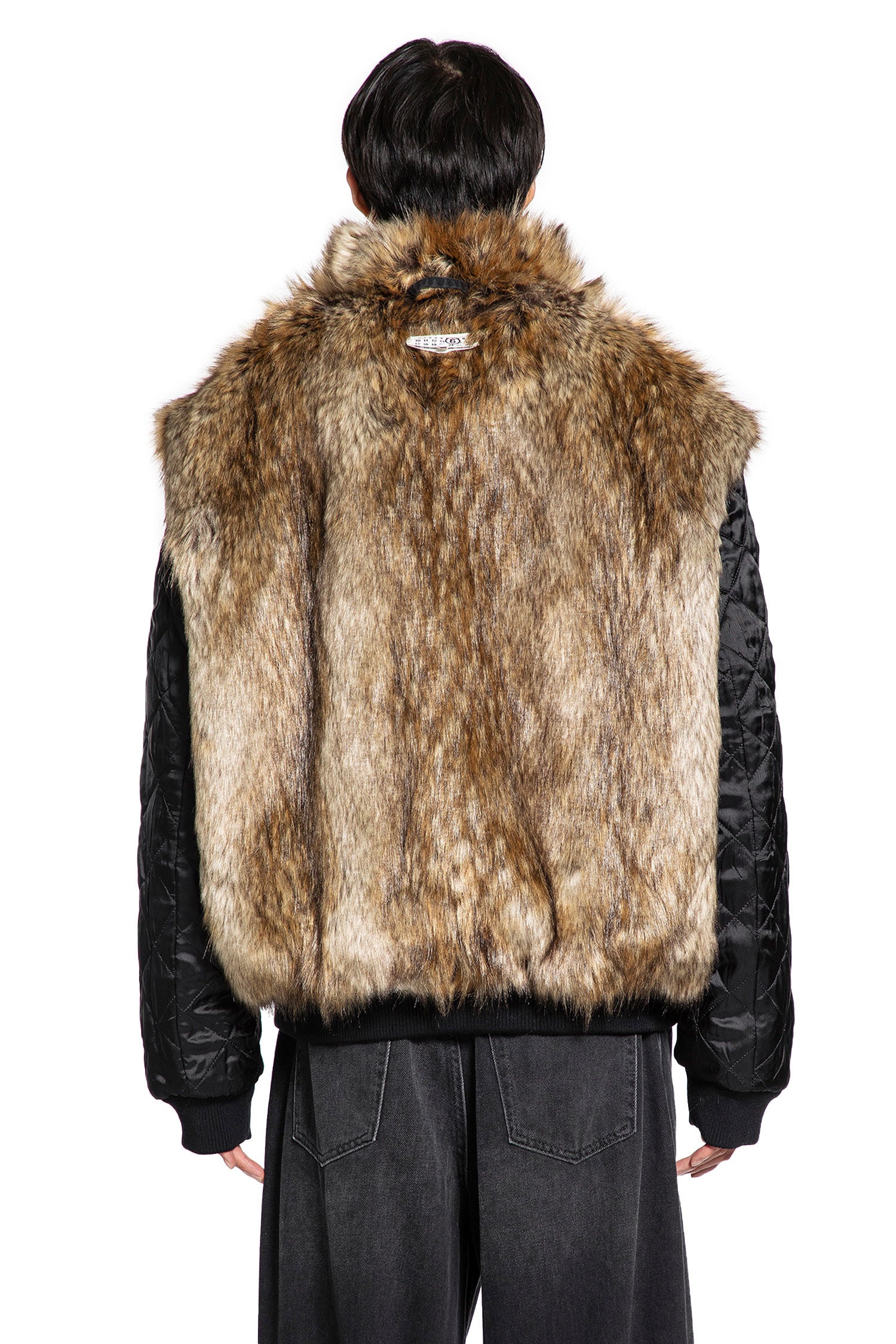 Cotton Bomber With Faux Fur Collar