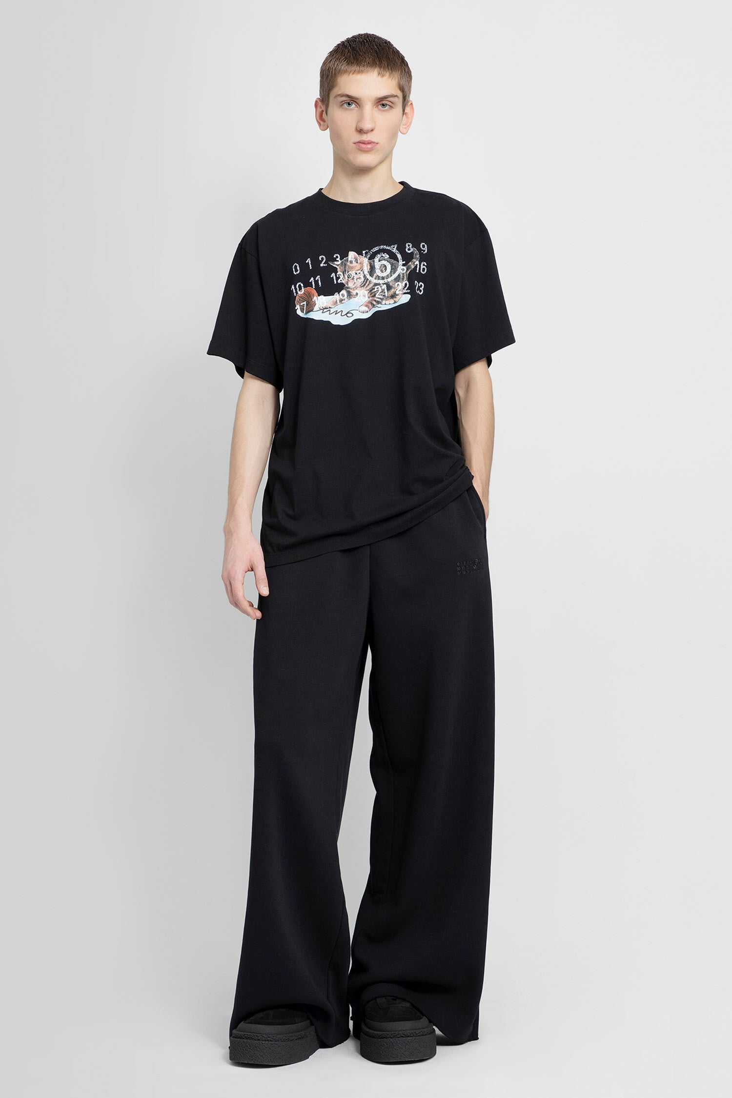 MM6 MAISON MARGIELA MAN BLACK T-SHIRTS - MM6 MAISON MARGIELA - T