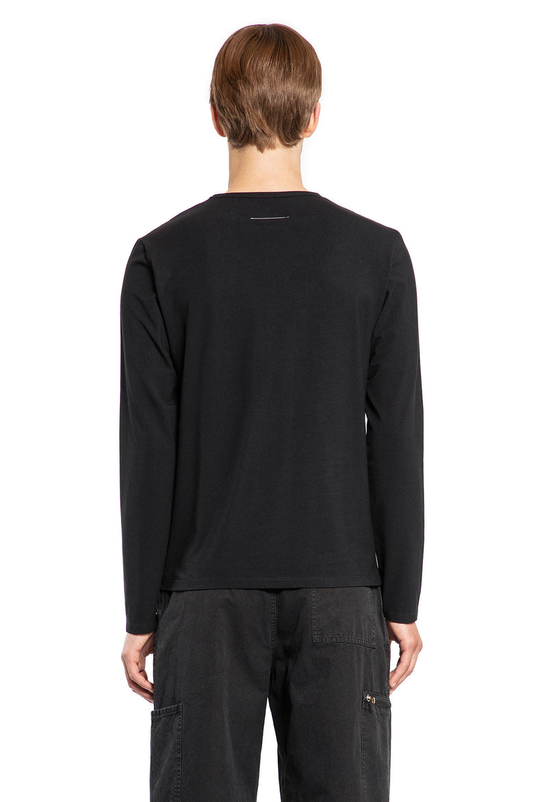 MM6 MAISON MARGIELA MAN BLACK T-SHIRTS & TANK TOPS