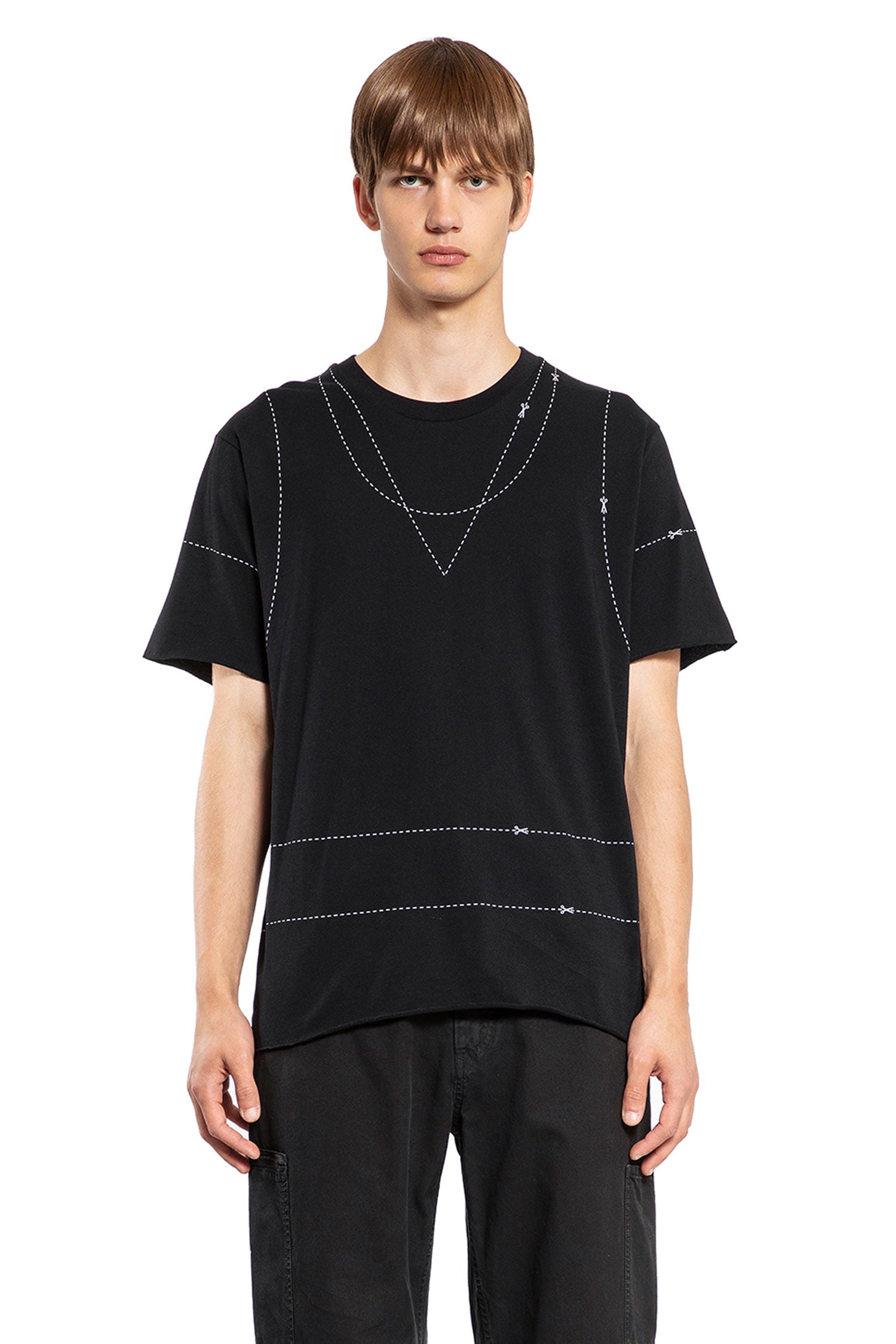 MM6 MAISON MARGIELA MAN BLACK T-SHIRTS