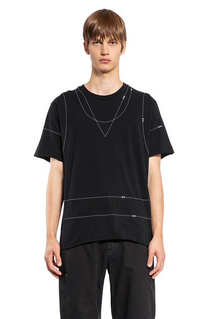 MM6 MAISON MARGIELA MAN BLACK T-SHIRTS & TANK TOPS