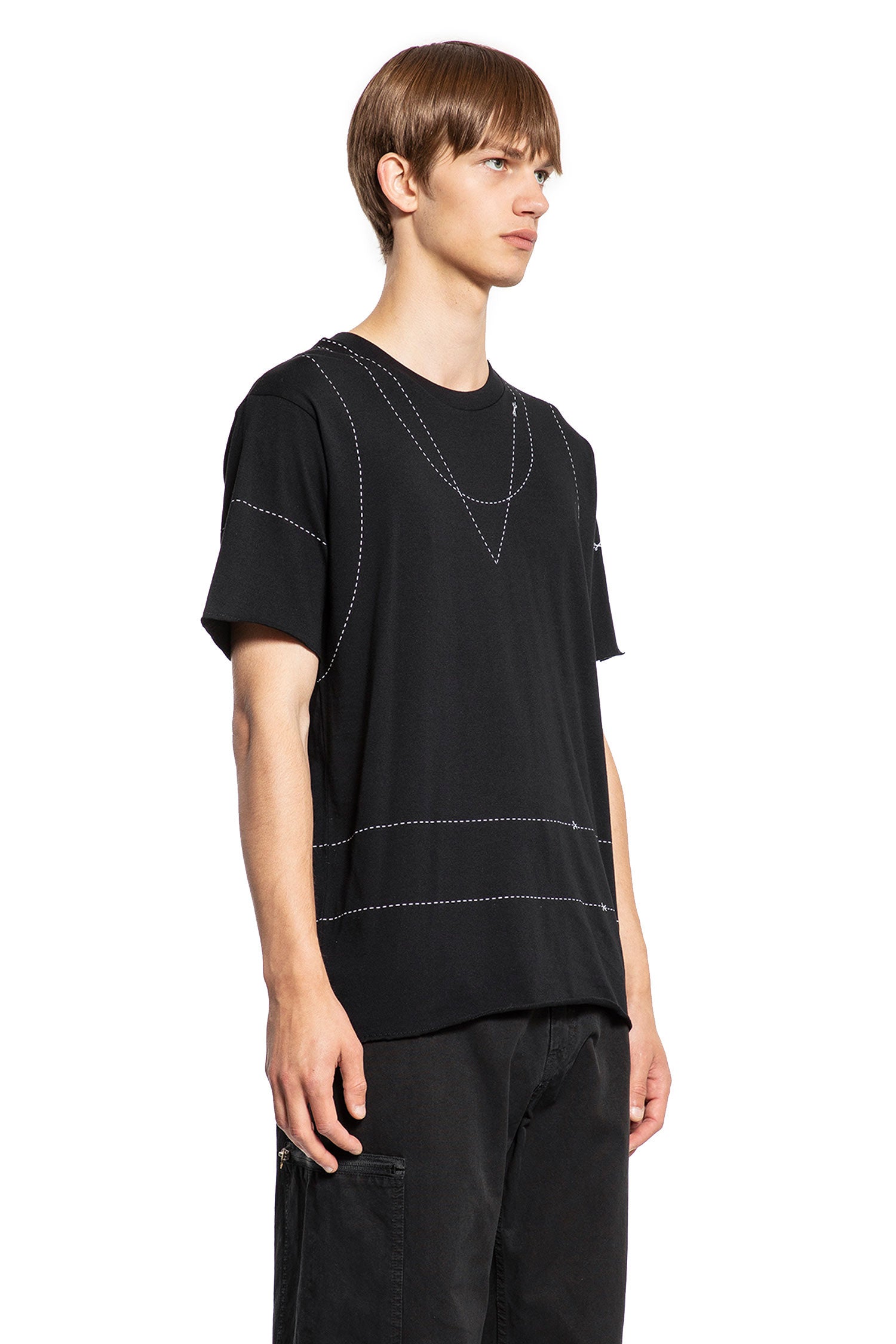 MM6 MAISON MARGIELA MAN BLACK T-SHIRTS