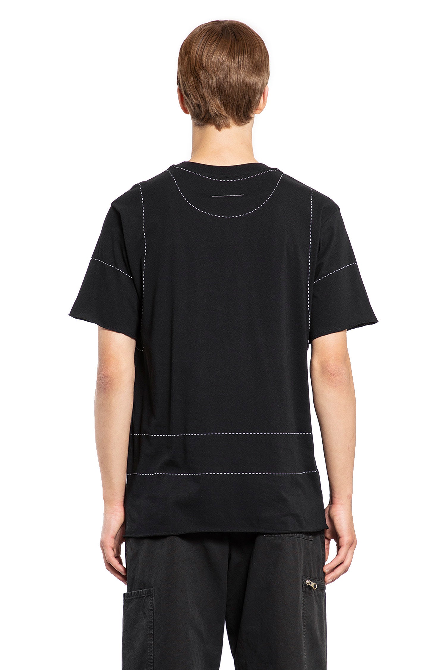 MM6 MAISON MARGIELA MAN BLACK T-SHIRTS