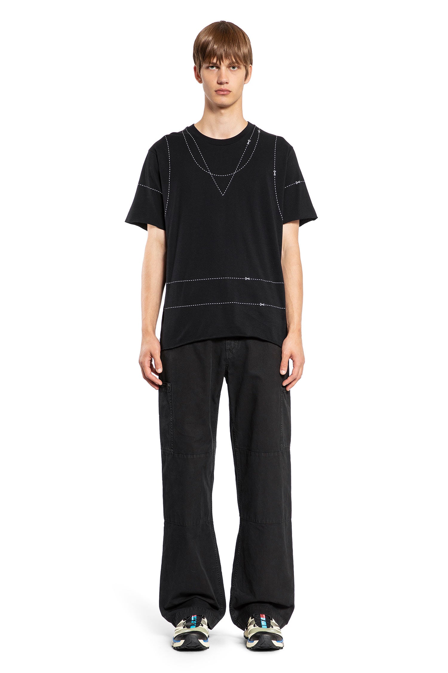 MM6 MAISON MARGIELA MAN BLACK T-SHIRTS