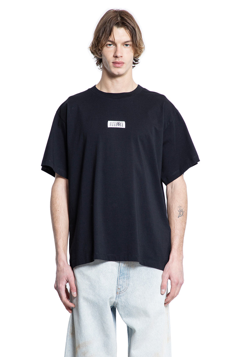 MM6 MAISON MARGIELA MAN BLACK T-SHIRTS & TANK TOPS