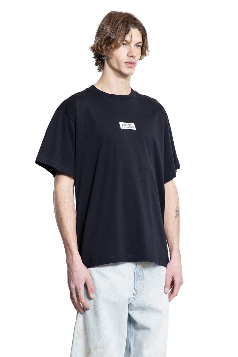 MM6 MAISON MARGIELA MAN BLACK T-SHIRTS & TANK TOPS