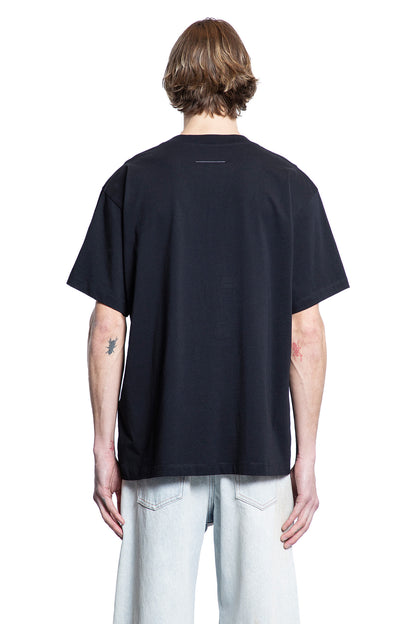 MM6 MAISON MARGIELA MAN BLACK T-SHIRTS & TANK TOPS