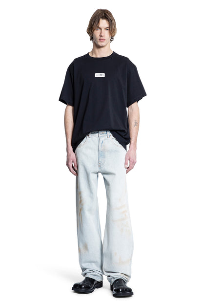 MM6 MAISON MARGIELA MAN BLACK T-SHIRTS & TANK TOPS