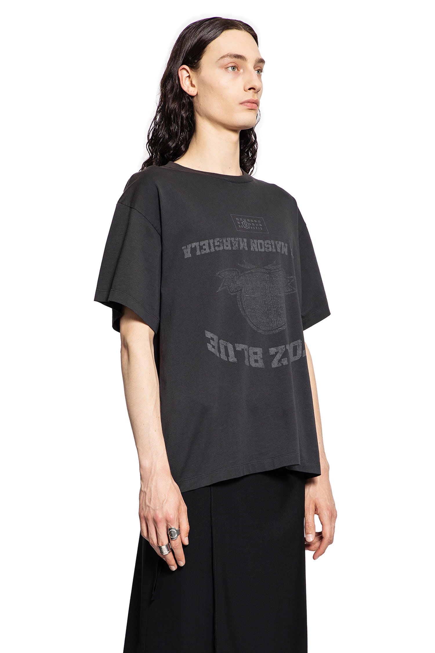 MM6 MAISON MARGIELA MAN BLACK T-SHIRTS & TANK TOPS