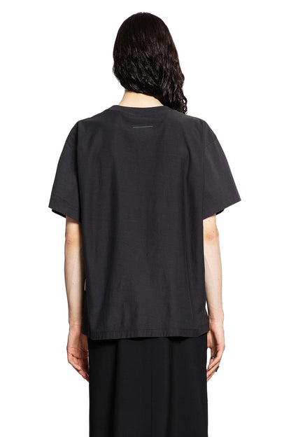 MM6 MAISON MARGIELA MAN BLACK T-SHIRTS & TANK TOPS