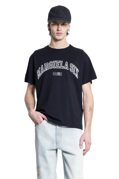 MM6 MAISON MARGIELA MAN BLACK T-SHIRTS & TANK TOPS