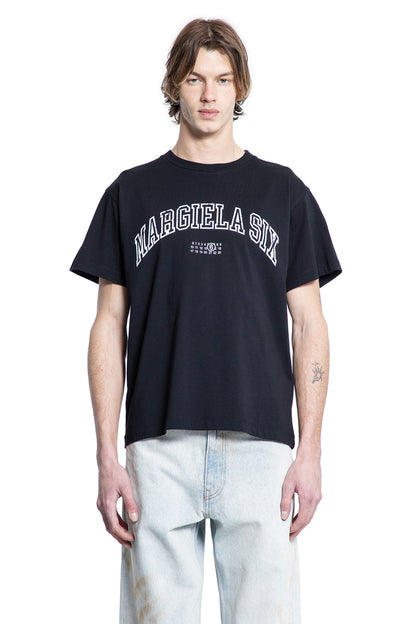 MM6 MAISON MARGIELA MAN BLACK T-SHIRTS & TANK TOPS