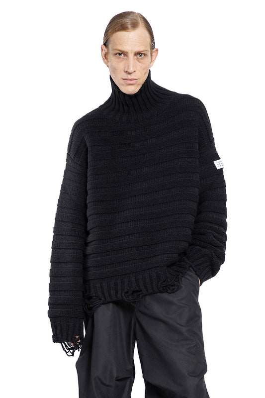 MM6 MAISON MARGIELA MAN BLACK KNITWEAR