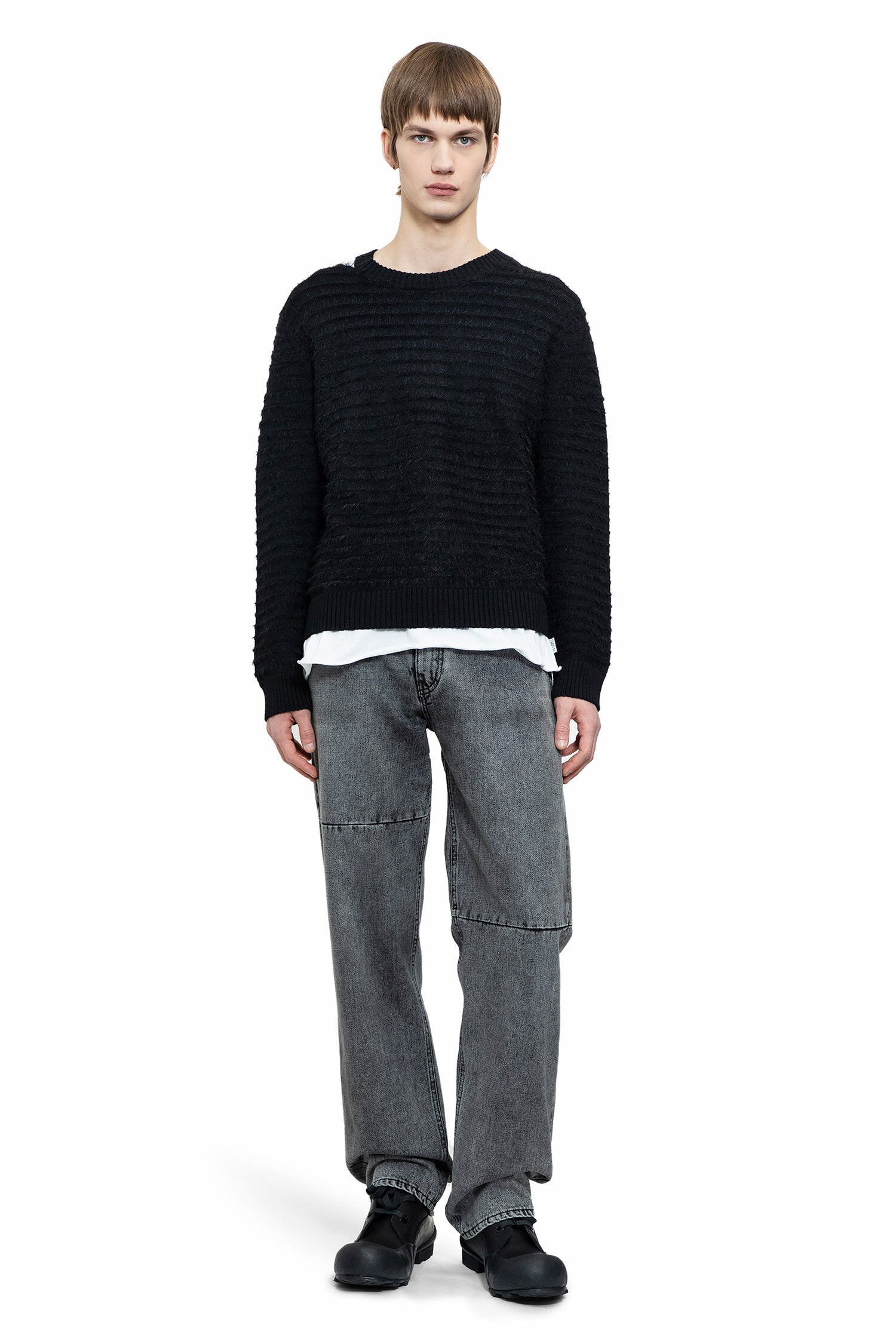 MM6 MAISON MARGIELA MAN BLACK KNITWEAR