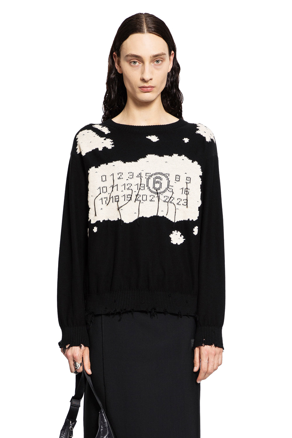 MM6 MAISON MARGIELA MAN BLACK&WHITE KNITWEAR