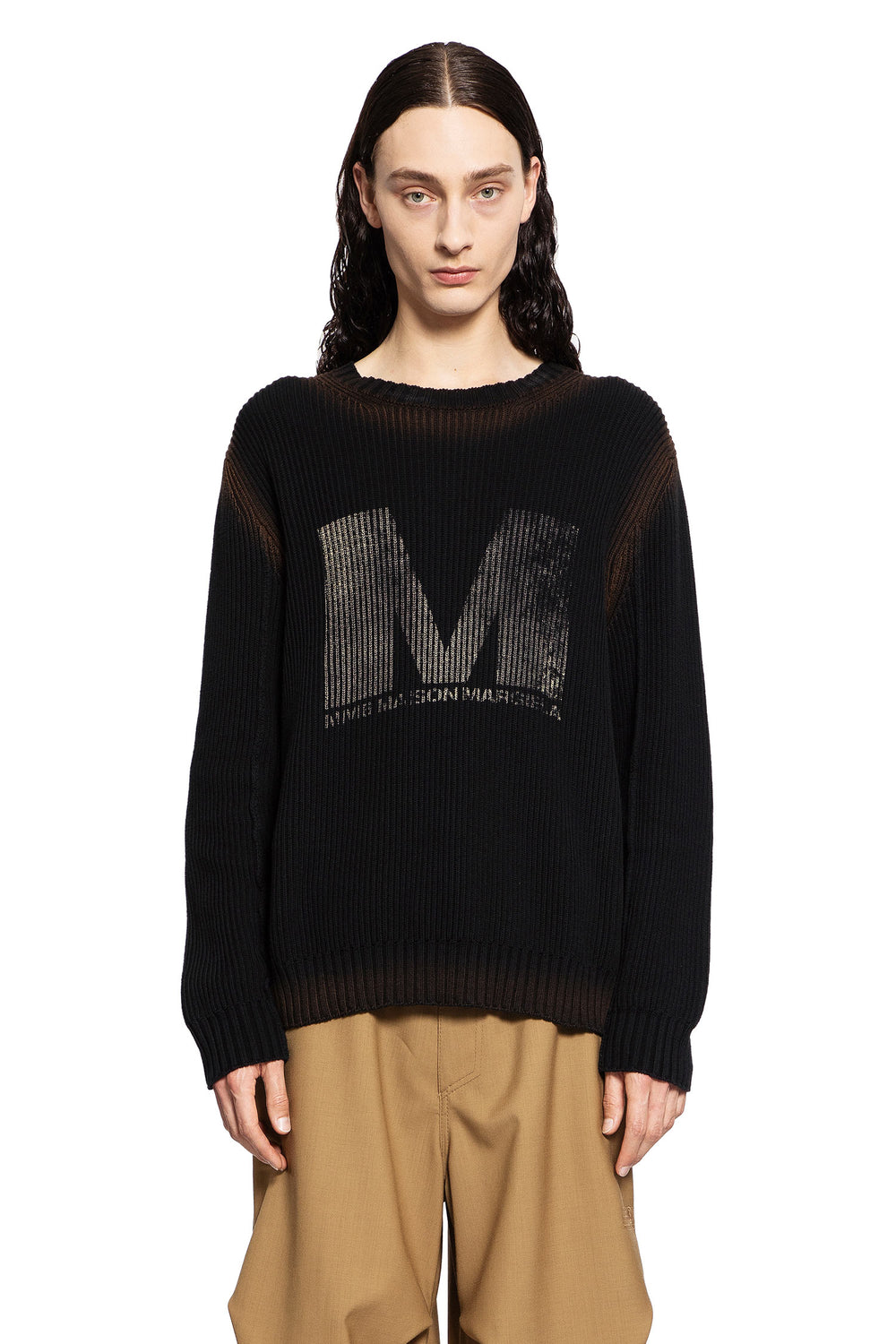 MM6 MAISON MARGIELA MAN BLACK KNITWEAR