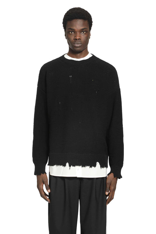 Distressed Cotton Sweater