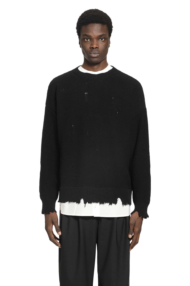 Distressed Cotton Sweater