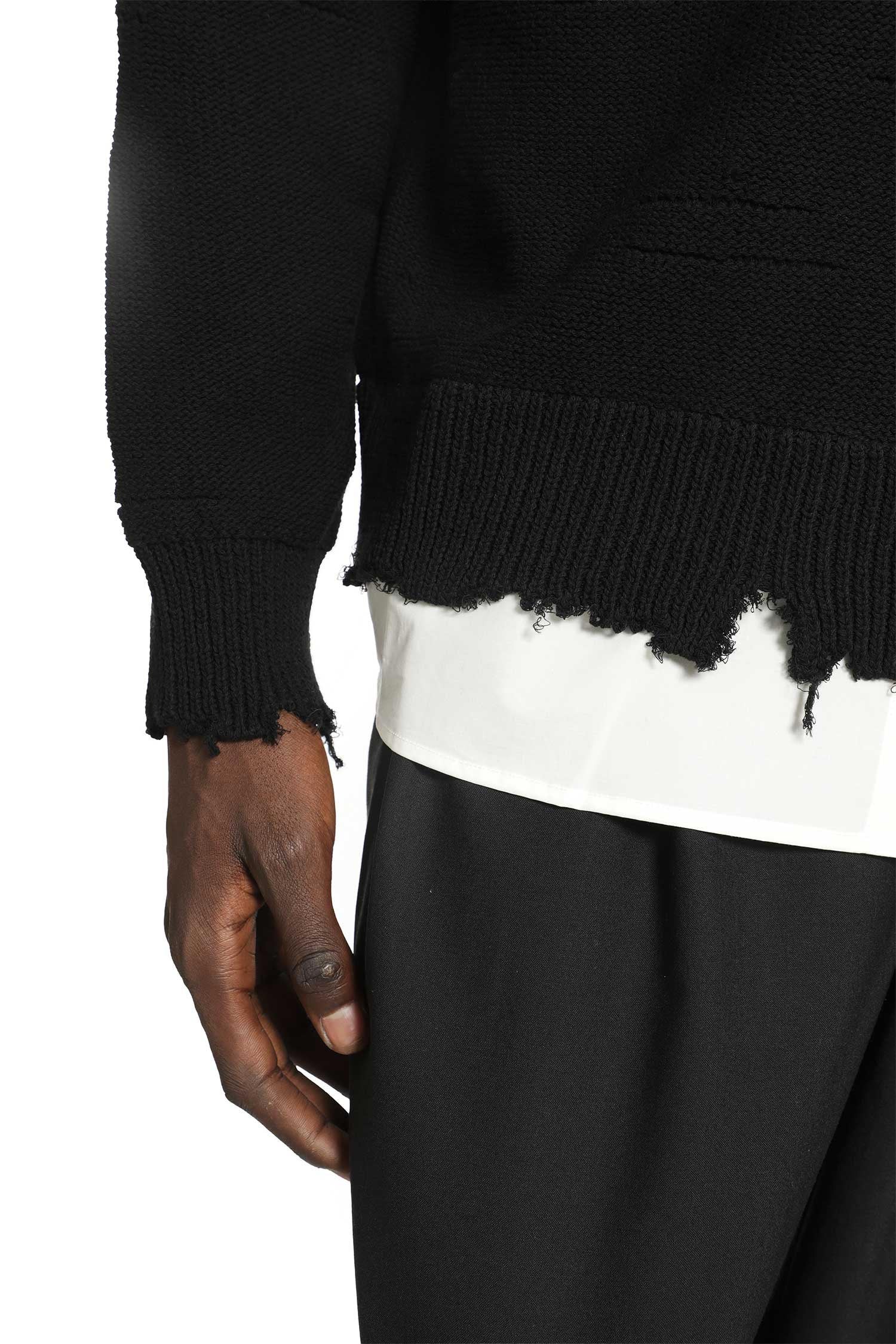 Distressed Cotton Sweater