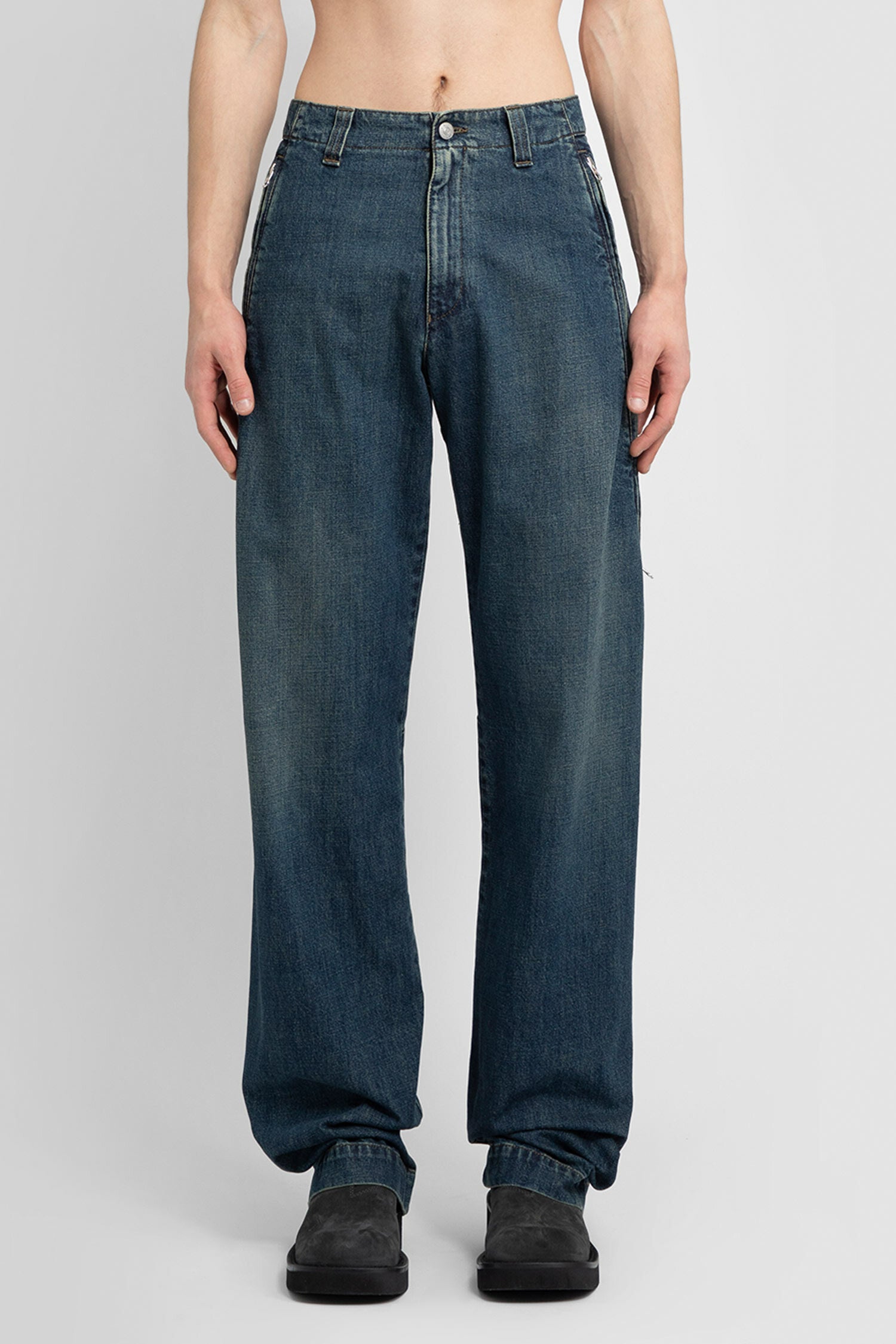 MM6 MAISON MARGIELA MAN BLUE TROUSERS