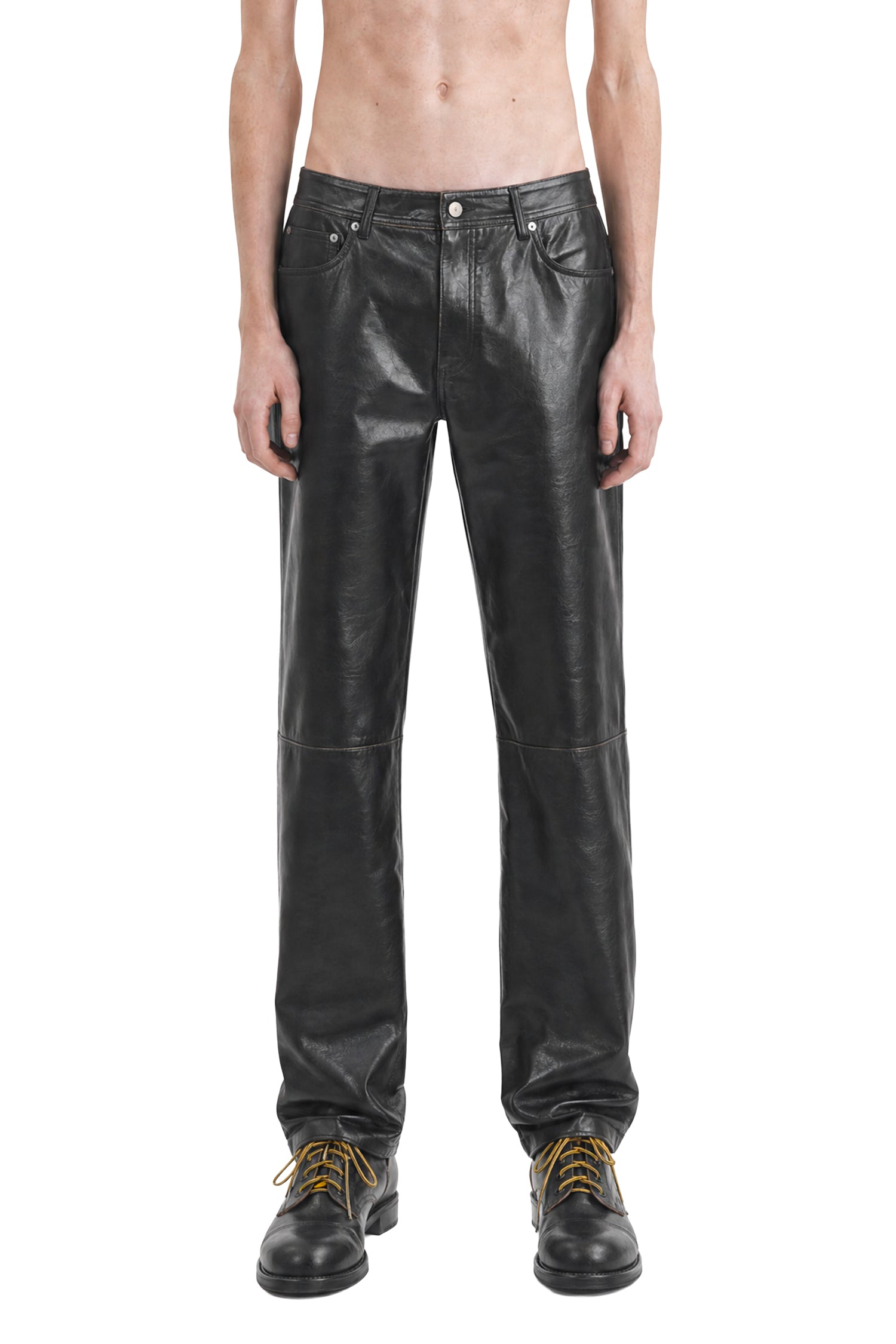MM6 MAISON MARGIELA Leather-effect Trousers man