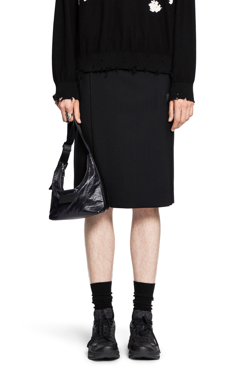 MM6 MAISON MARGIELA MAN BLACK SHORTS & SKIRTS