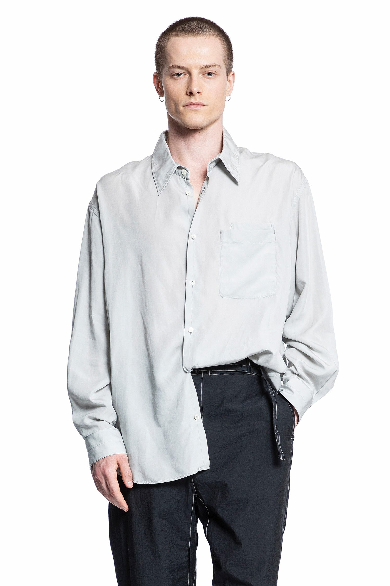 LEMAIRE MAN GREY SHIRTS