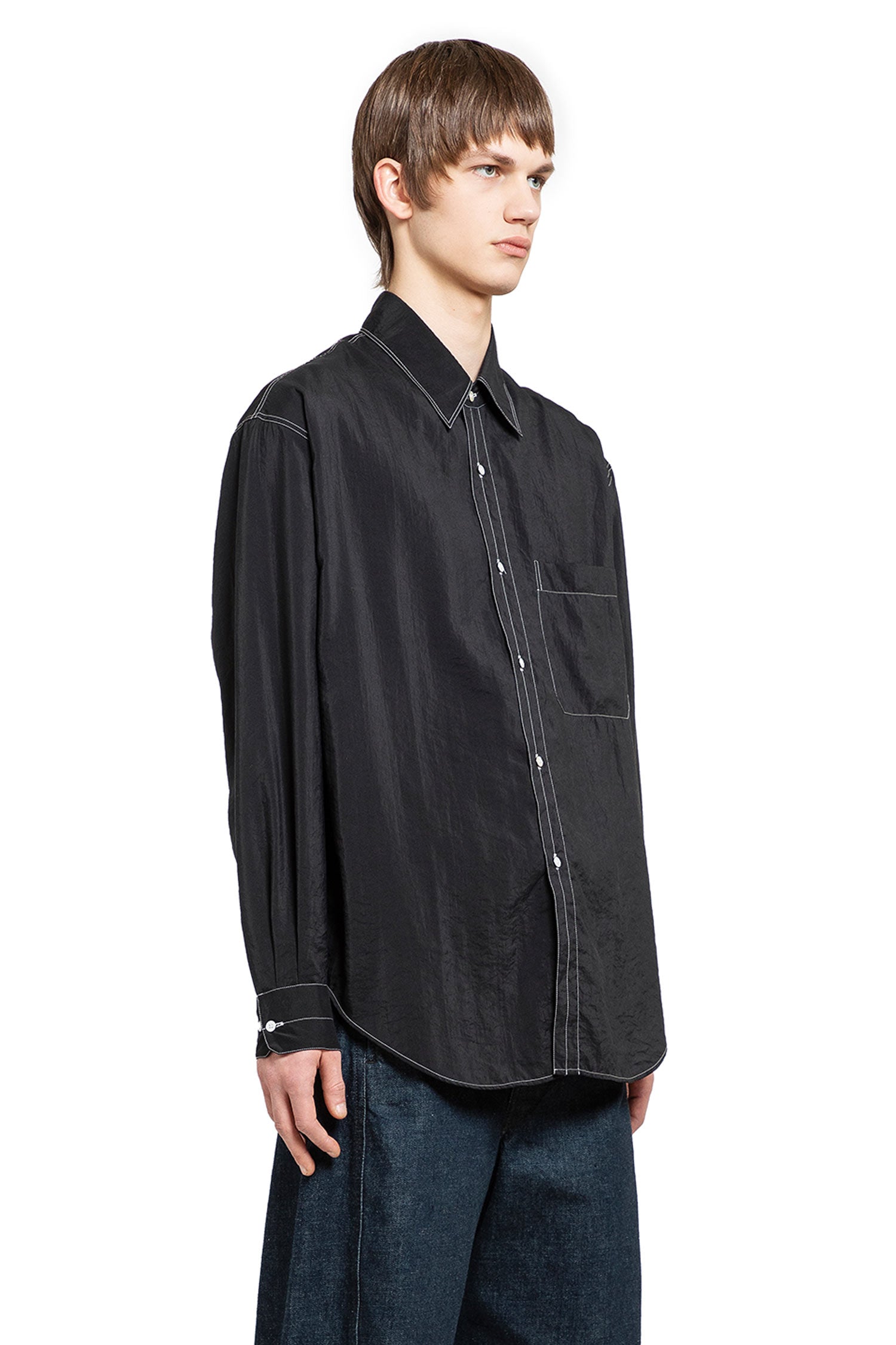 LEMAIRE MAN BLACK SHIRTS