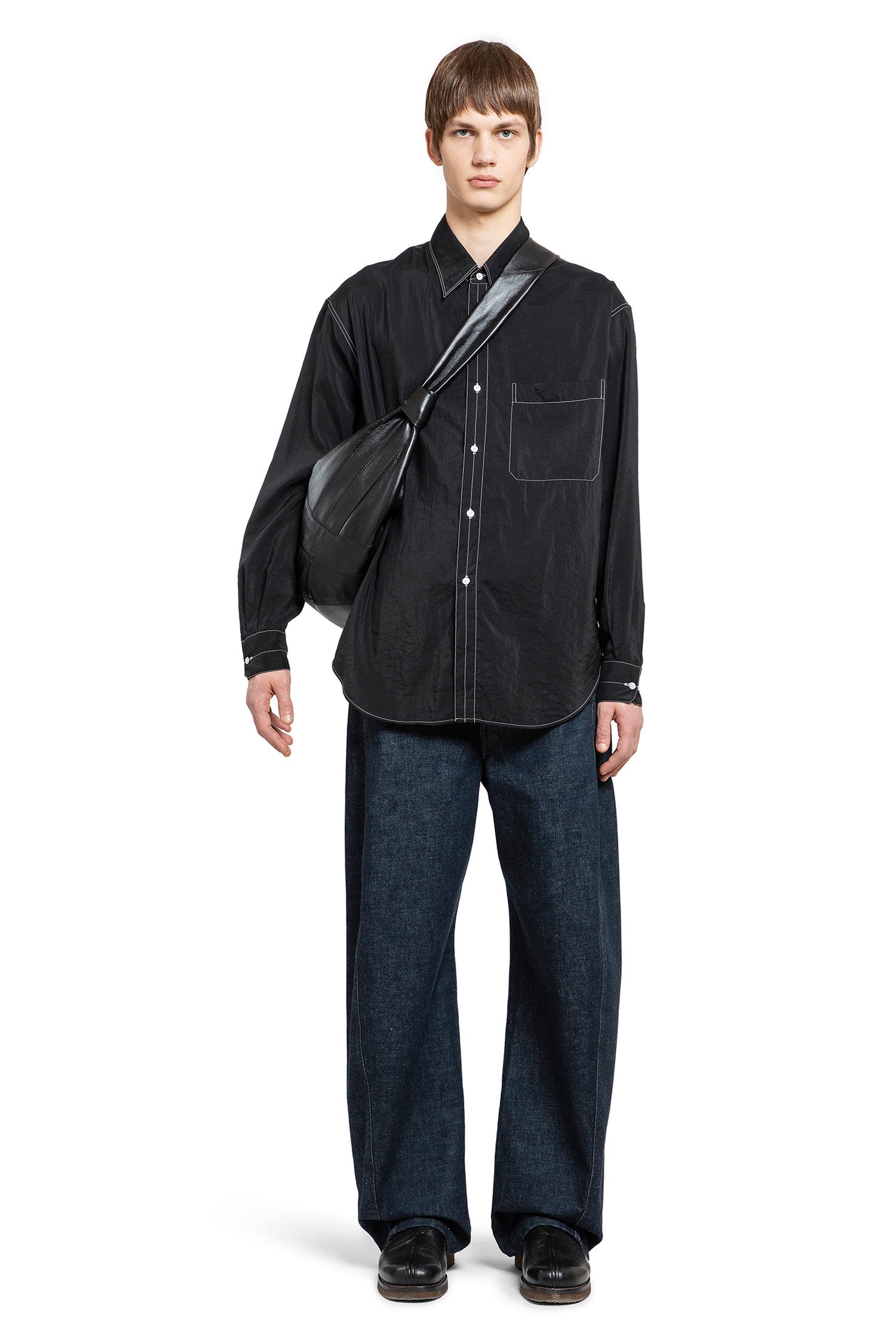 LEMAIRE MAN BLACK SHIRTS