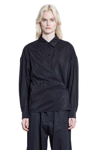 Straight Collar Twisted Shirt