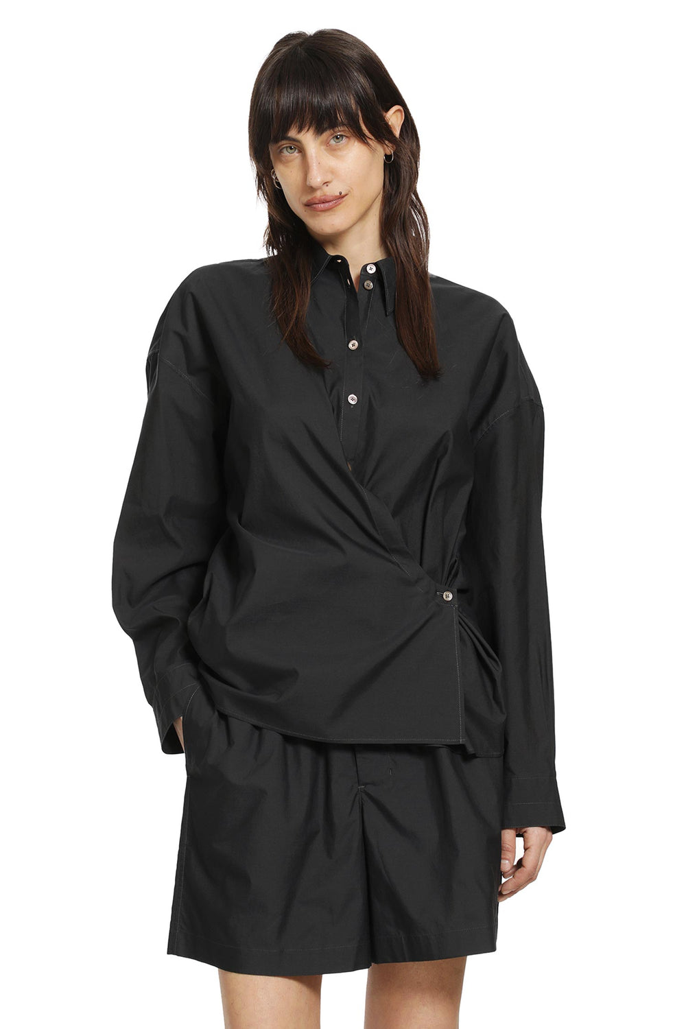 LEMAIRE Straight Collar Twisted Shirt woman