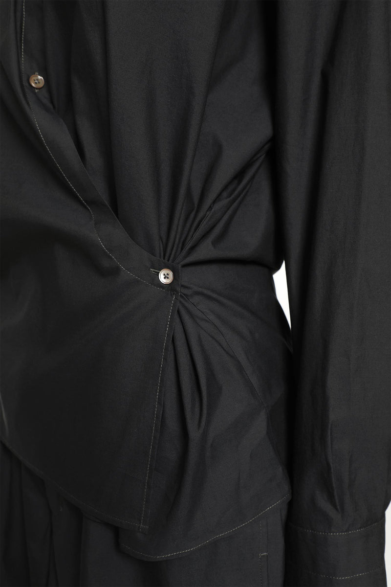 LEMAIRE Straight Collar Twisted Shirt woman