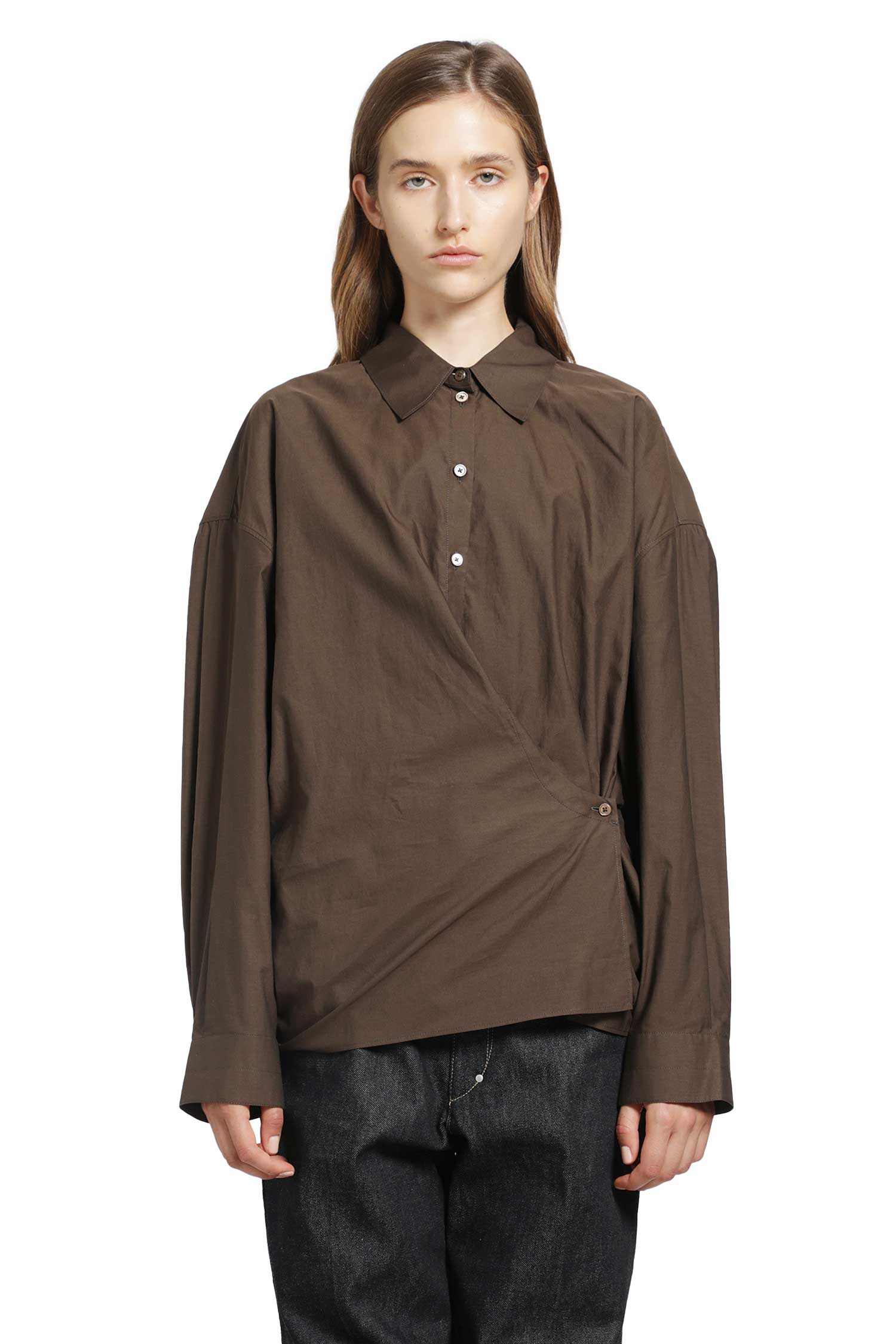 LEMAIRE Straight Collar Twisted Shirt woman