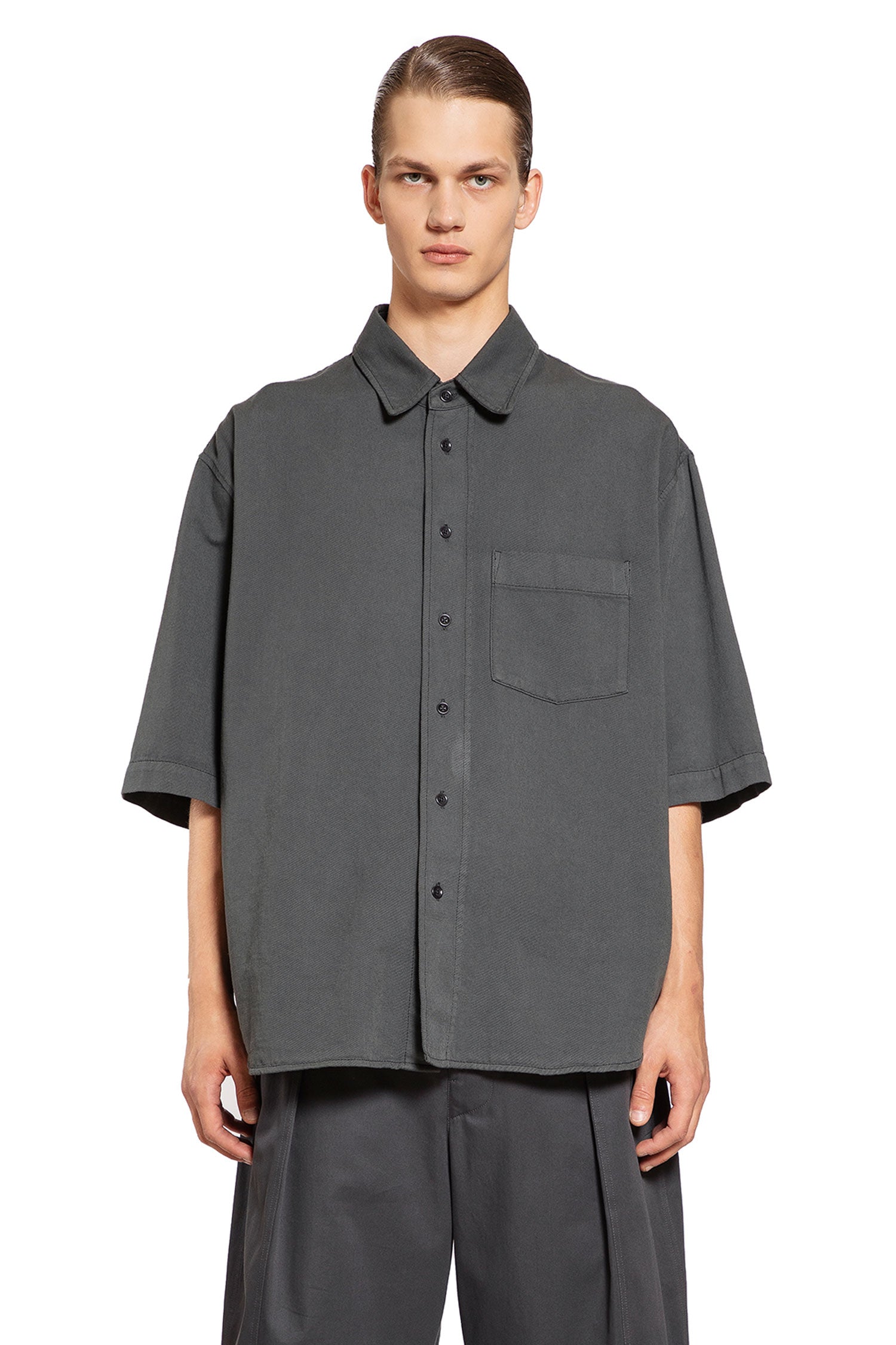 LEMAIRE MAN GREY SHIRTS