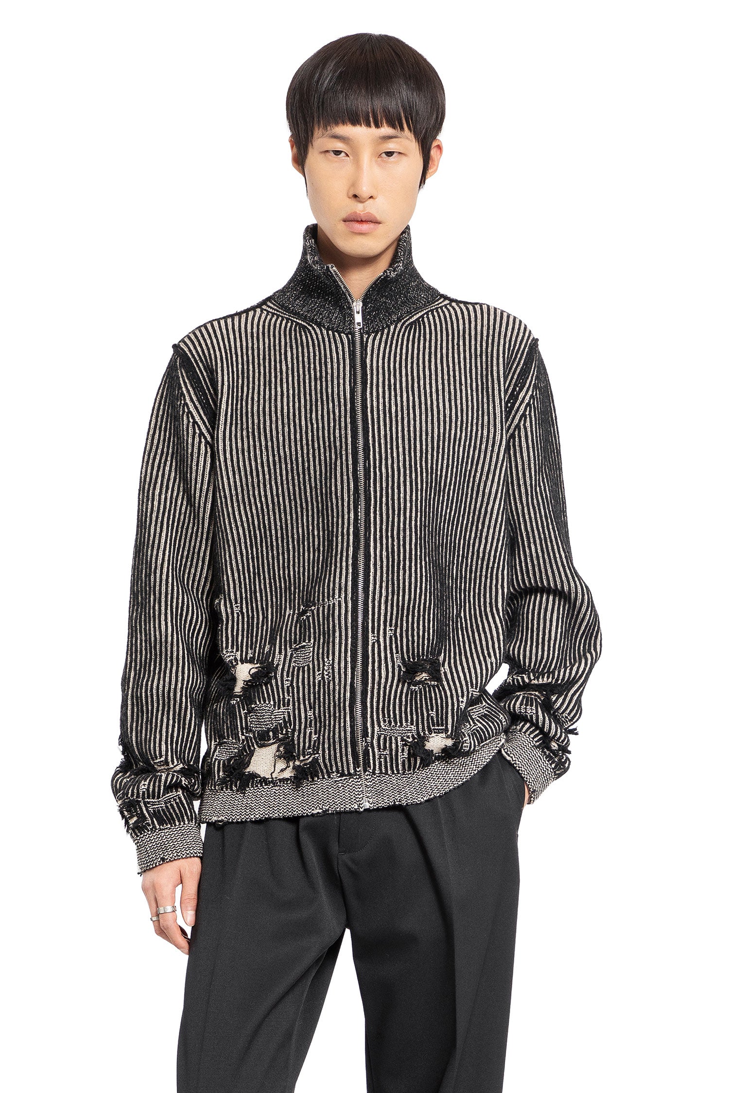 MM6 MAISON MARGIELA MAN BLACK&WHITE KNITWEAR