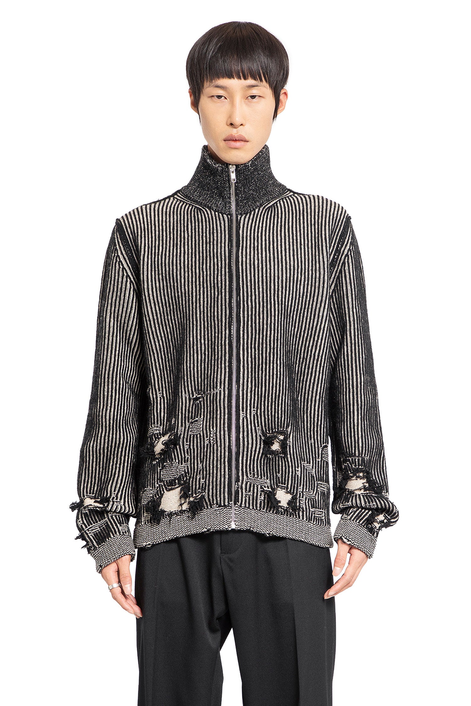 MM6 MAISON MARGIELA MAN BLACK&WHITE KNITWEAR