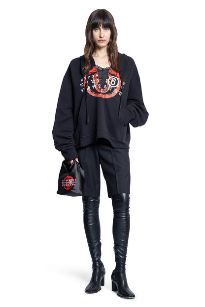 MM6 MAISON MARGIELA WOMAN BLACK SWEATSHIRTS