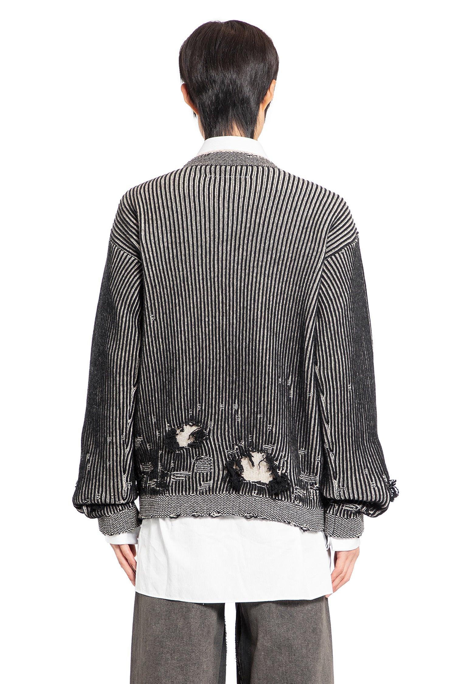 MM6 MAISON MARGIELA MAN BLACK&WHITE KNITWEAR