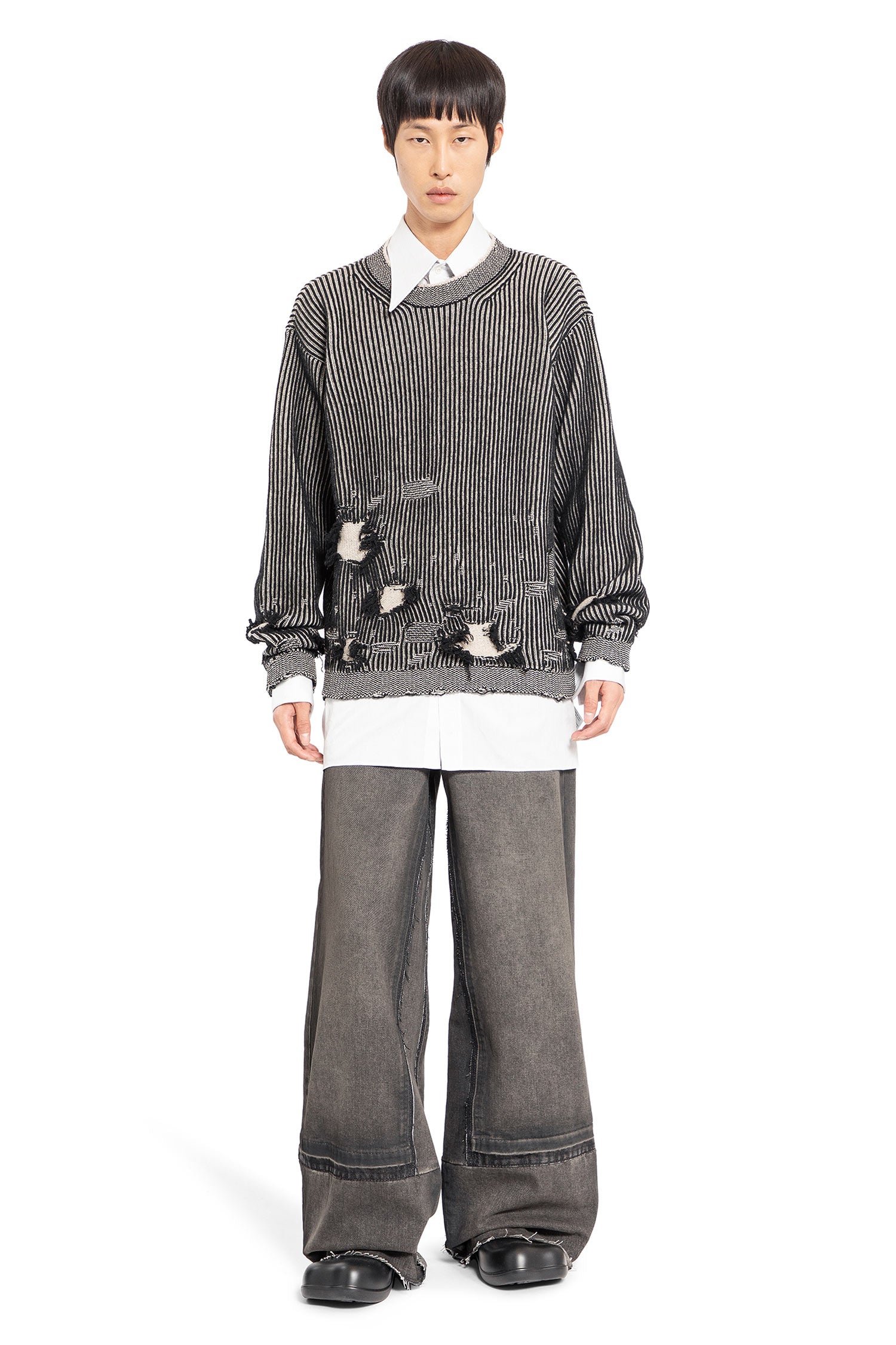 MM6 MAISON MARGIELA MAN BLACK&WHITE KNITWEAR