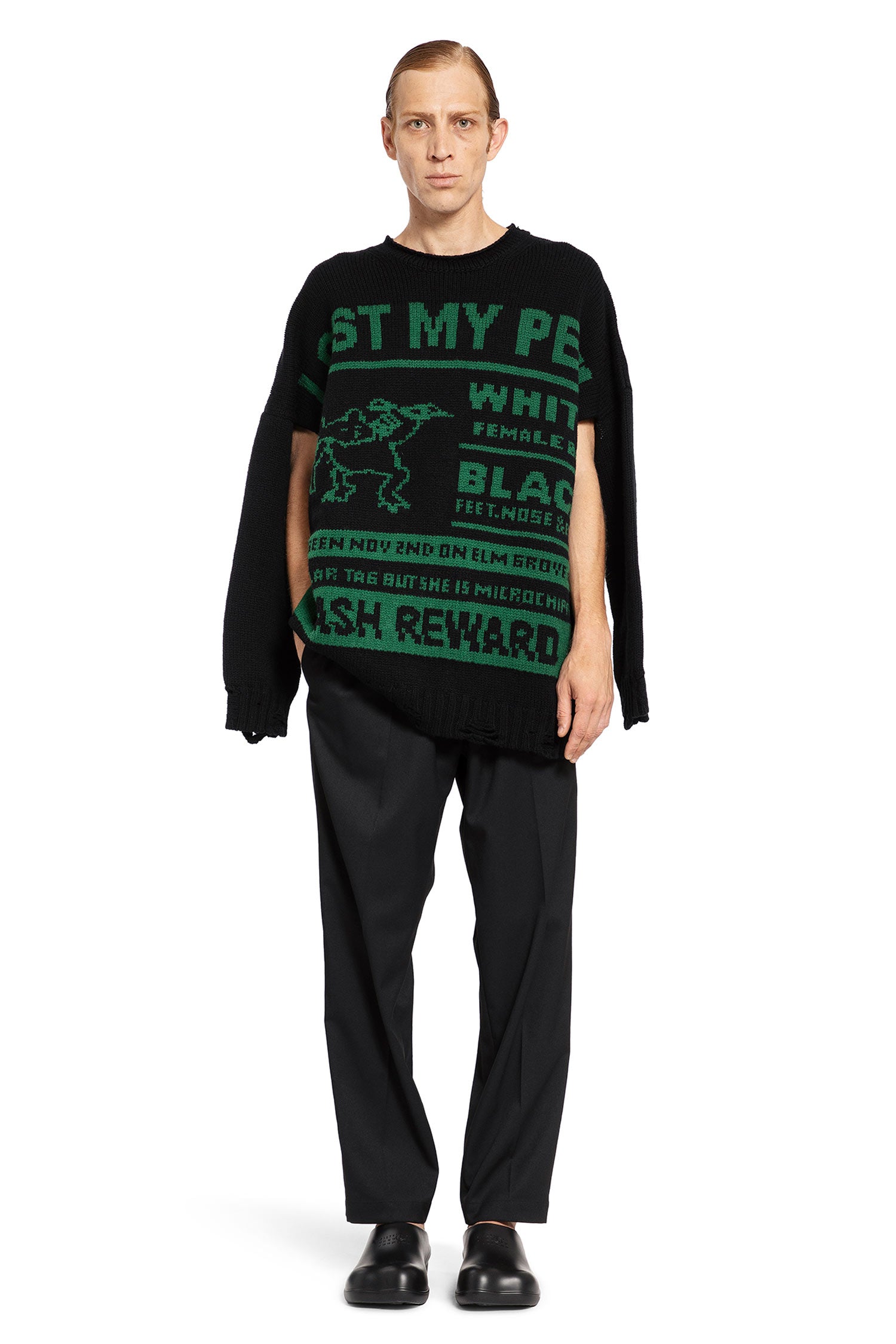 MM6 MAISON MARGIELA MAN BLACK KNITWEAR