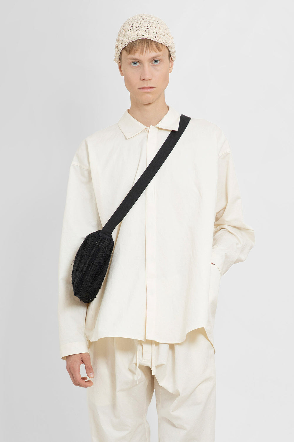 JAN-JAN VAN ESSCHE MAN OFF-WHITE SHIRTS