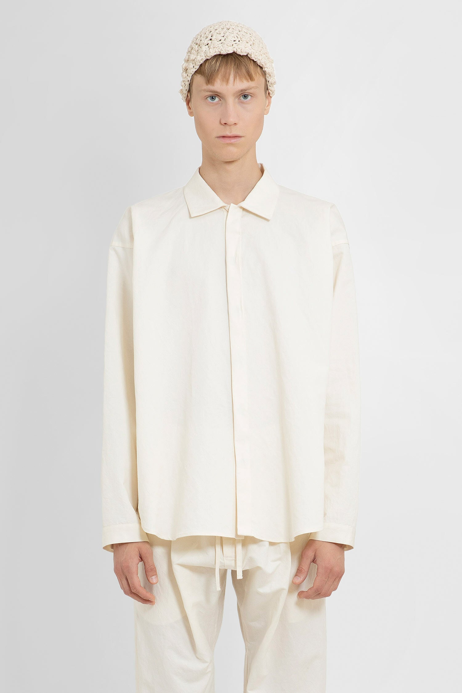 JAN-JAN VAN ESSCHE MAN OFF-WHITE SHIRTS