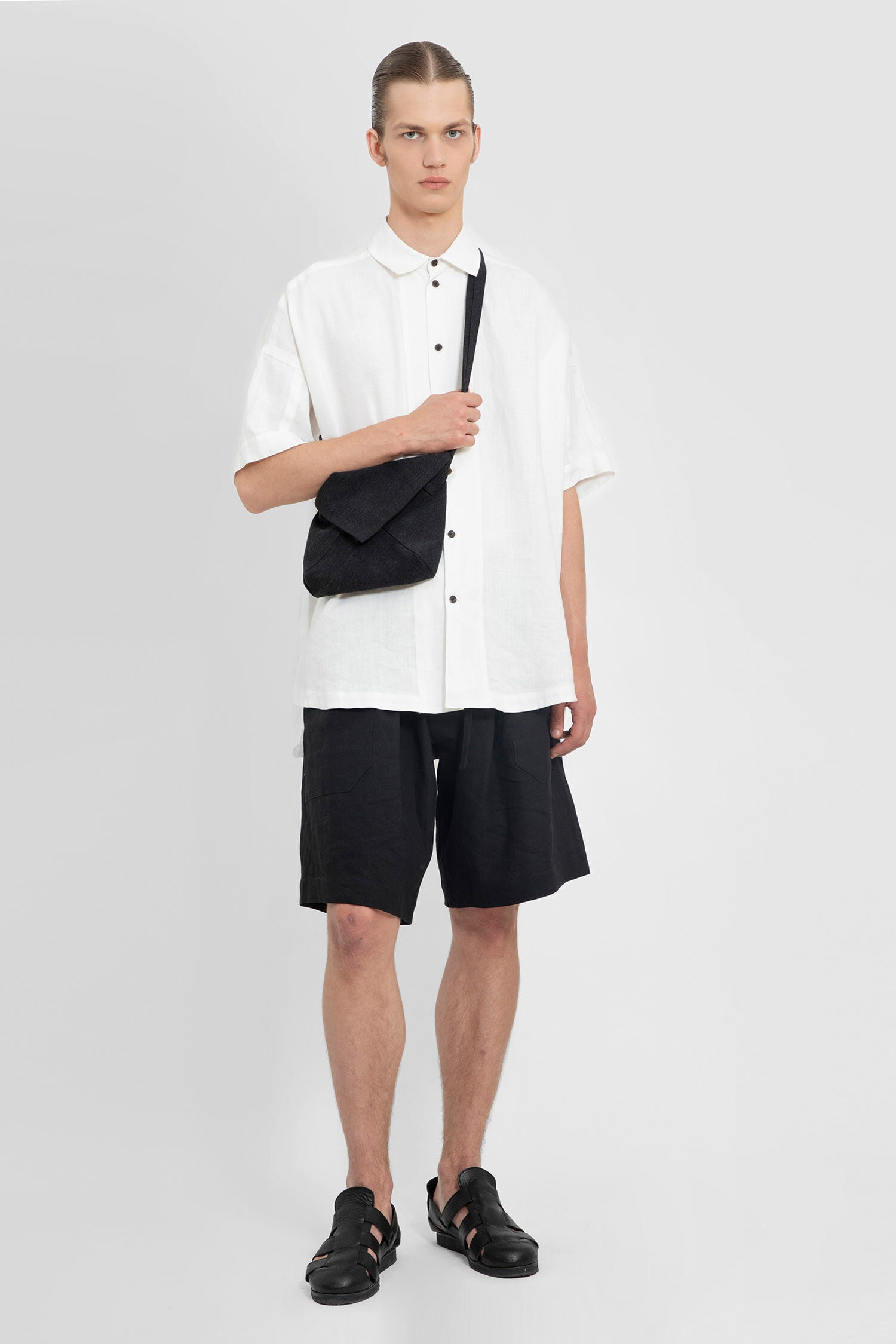 JAN-JAN VAN ESSCHE MAN BLACK SHORTS & SKIRTS