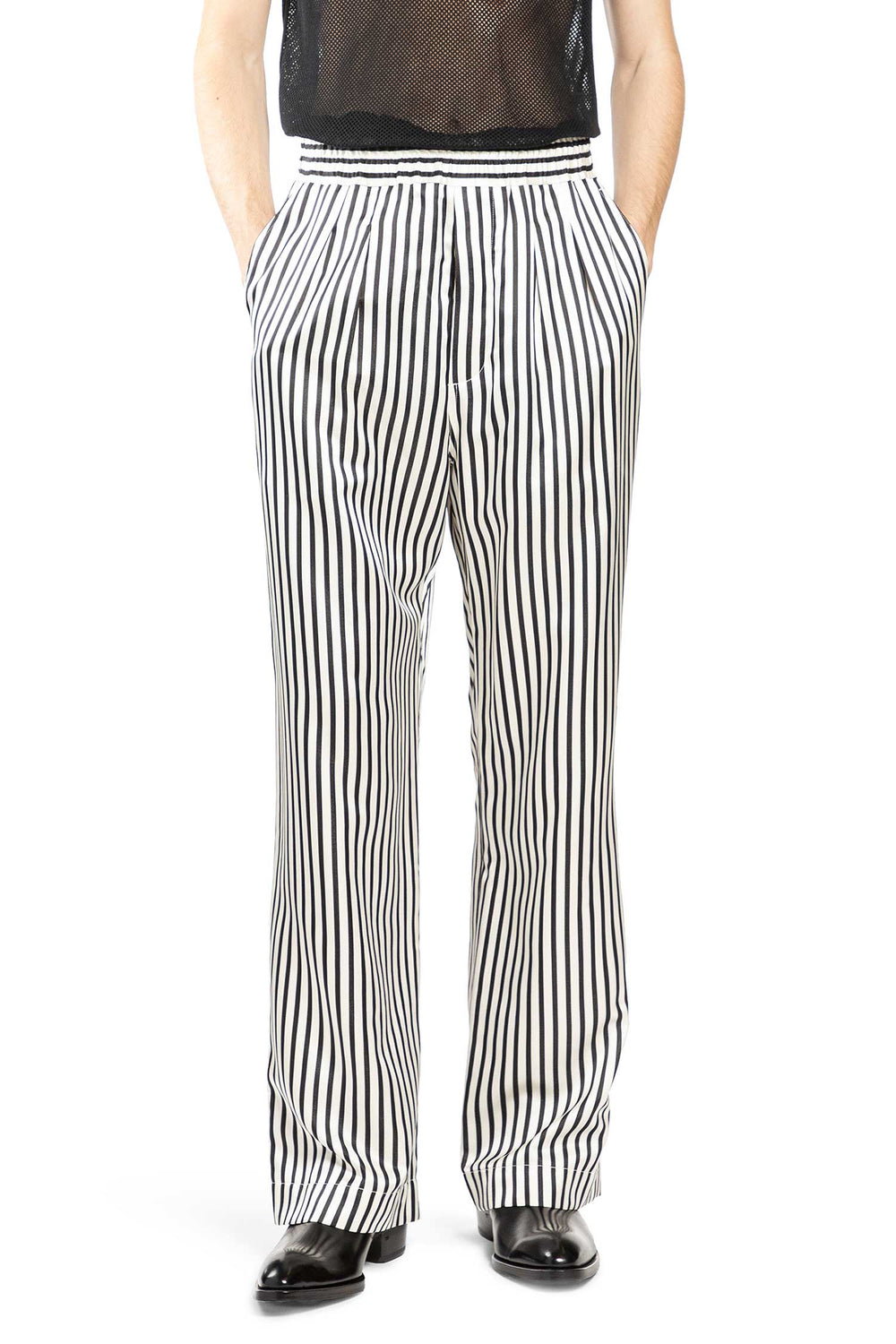 TOM FORD Fluid Silk Stripe Lounge Pants man
