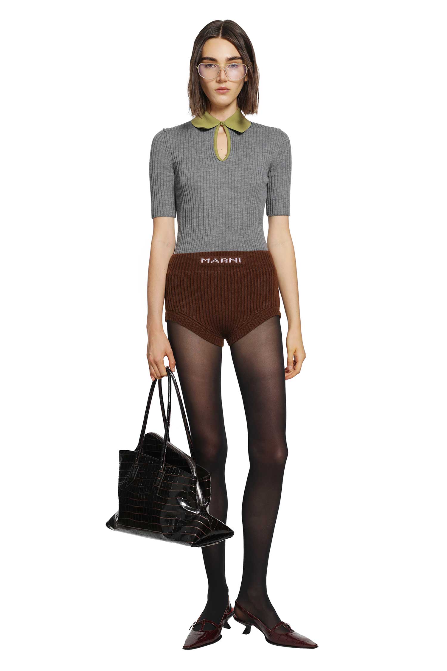 MARNI Wool Cashmere Logo Briefs woman