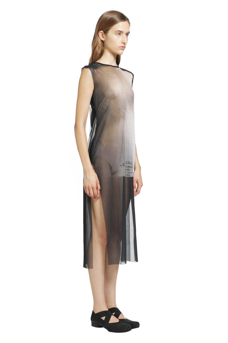 
              IA LONDON Sheer Semi Couture Dress with Slits woman
            
