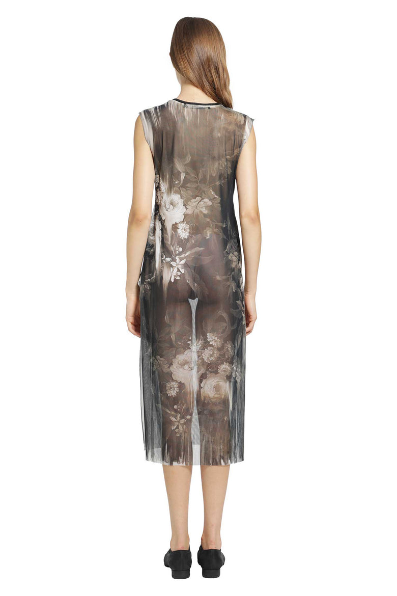 IA LONDON Moonlight Roses Sheer Dress woman