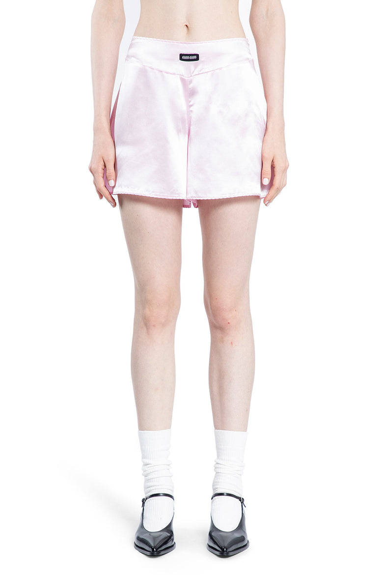 MIU MIU WOMAN PINK SHORTS